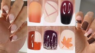 TOP 42 EASY FALL NAIL IDEAS  huge fall nail art compilation [upl. by Ayhtin]