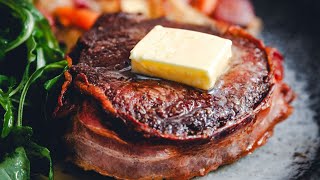 Bacon Wrapped Filet Mignon No Fail Recipe [upl. by Weidman155]