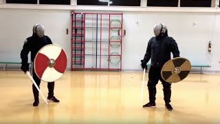 Sword and Shield sparring Nick vs Mike [upl. by Anidan625]