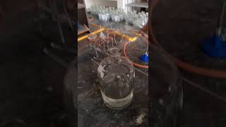 How to prepare sulfuric acid 🤔🤔 chemicalcompound chhogadatara experiment chemist science [upl. by Evander632]