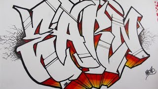 Como hacer letras en graffiti  TUTORIAL [upl. by Dow]