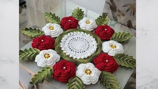 crochet tutorial tapete carpeta navidad 2022 how to [upl. by Lauraine]