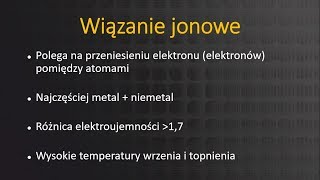 Kurs maturalny z chemii – wiązania chemiczne [upl. by Firahs888]