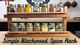 DIY Spice Rack From Blackwood amp Copper  Industrial Kitchen Accent Piece [upl. by Geraint]