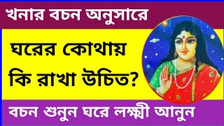 খনার বচন ঘরের কোন দিকে কি রাখলে সংসার মঙ্গলময় হবে  Khonar bochon  সুবিচার [upl. by Antonetta830]