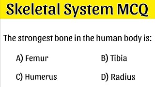 Skeletal System MCQ  skeletal system quiz  Skeletal System [upl. by Araldo]