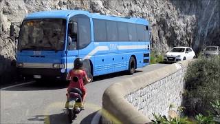 Bus Ride on the Spectacular Amalfi Coast of Italy [upl. by Enimajneb]