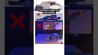 Posturas correctas para dormir ✅ Problemas D columna shorts saludfamiliar columnavertebral [upl. by Donnie]