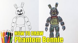 How to draw Phantom Bonnie FNAF Как нарисовать Фантом Бонни ФНАФ [upl. by Leahcir]