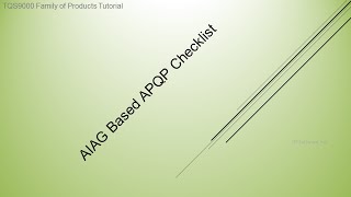 Creating an APQP Checklist based on the AIAG Standard Tutorial  TQMSOptima QMS Software [upl. by Alyse]