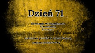 71 dzień  Codzienna powtórka przed maturą  podstawa [upl. by Dorolice]