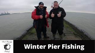 Winter fishing on stone pier in Harwich harbour Episode 7 [upl. by Asseral504]