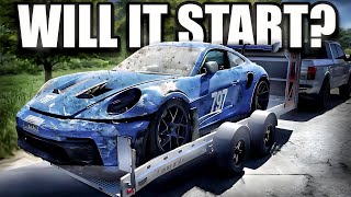 WE BOUGHT A WRECKED 2023 PORSCHE GT3 RS AIRBAGS DEPLOYED amp WONT START CAN WE FIX IT PART 1 [upl. by Ehcrop91]