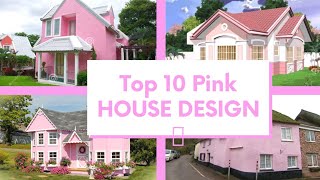 Top 10 Pink House Design House PinkHouseSimplehousePlan [upl. by Akenaj]