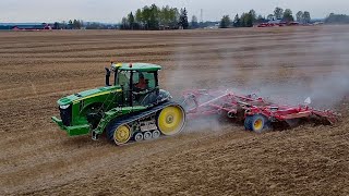 John Deere 8370RT with Väderstad Swift 720 [upl. by Alyek]