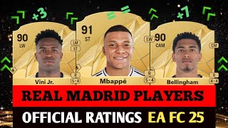 FIFA 25 REAL MADRID PLAYERS RATING REFRESHED [upl. by Salaidh973]