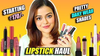 Nykaa Sale LIPSTICK HAUL 💄 Beautiful Daily Wear Lipsticks amp Lip Glosses Starting ₹170 [upl. by Lilly]