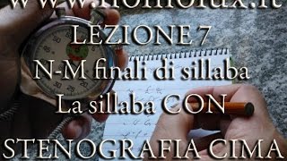 Corso di Stenografia Sistema Cima lezione 7  Le NM finali di sillaba e il simbolo CON [upl. by Magel273]