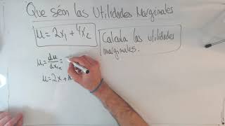 Utilidades Marginales  ¿QUE SON  Microeconomia UNED [upl. by Mohammed]