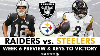 Las Vegas Raiders vs Pittsburgh Steelers Preview Injury Report Analysis amp Prediction  NFL Week 6 [upl. by Enelyahs]