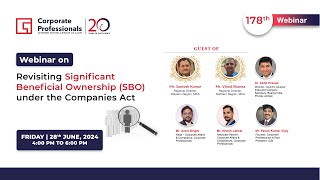 Webinar on “Revisiting Significant Beneficial Ownership SBO under the Companies Act” [upl. by Livy146]