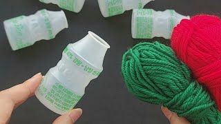 So Cute and Easy  Christmas decoration idea with Plastic pot🎄DIY Recycling craft ideas [upl. by Zakarias]