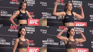 Ariane Lipski Vs Jasmine Jasudavicius Full Official Weighin Moreno Vs Albazi [upl. by Inilam380]