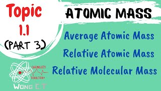 Average Atomic Mass  Relative Atomic Mass  Relative Molecular Mass  SDS SK015 Topic 11 Part 3 [upl. by Elwaine]