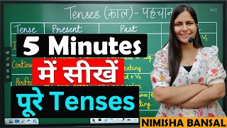 5 Minutes में सीखें पूरे TENSES  TENSES IN ENGLISH GRAMMAR  NIMISHA BANSAL [upl. by Ttehc]