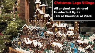 Lego Christmas Village 2022  Gigantic Lego Christmas Display [upl. by Ameluz]