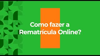 COMO FAZER A REMATRÍCULA ONLINE 2024 [upl. by Anayrb636]