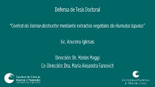 Defensa de Tesis Doctoral  Lic Azucena Iglesias [upl. by Brottman]