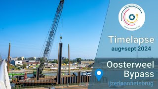 Timelapse 2024Part 7  Oosterweelverbinding Bypass Ring Antwerpen viaduct Merksem [upl. by Cato]