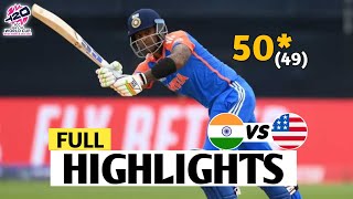 India vs USA ICC T20 World Cup 2024 Match Highlights  IND Vs USA Highlights [upl. by Herbst571]