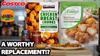 The BEST Air Fryer Nuggets NEW COSTCO Kirkland Chicken Breast Chunks VS Just Bare  Review [upl. by Mairb]