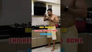 High Protein 70g Homemade Chicken Burrito Bowl✅ Read description natural fitness gym diet [upl. by Haskins]