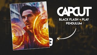 Capcut  Black Flash  Play Pendulum Transition [upl. by Boyer883]