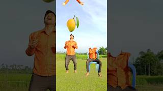 Matching twin brotherr flying body parts vs Eating mango egg amp Catching brown catt funny video [upl. by Griffiths]