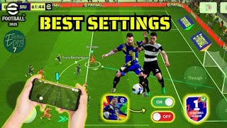 Best play settings in efootball 2025 mobile [upl. by Vandyke]