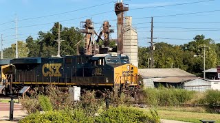 CSX trains in Cordele Georgia Part 1 of Railfan Trip down south [upl. by Ezana]