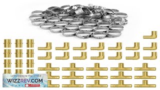 VEVOR Pipe Fittings 34quot 45PCS StraightElbowsTees Brass PushFit for Air Review [upl. by Bronwyn]