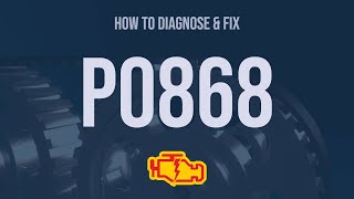 How to Diagnose and Fix P0868 Engine Code  OBD II Trouble Code Explain [upl. by Neerom]