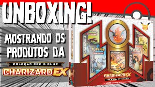 Pokémon TCG  Unboxing Charizard EX Coleção Red amp Blue Pokemon20 [upl. by Ikkaj]