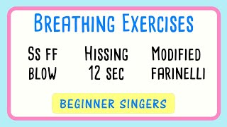 😮💨 Three Breathing Exercises for Singing and Beginners [upl. by Leoine]