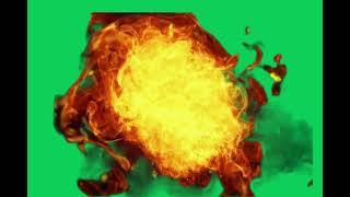 fire explosion closeup chroma green screen 4k quality  6n9hub [upl. by Gilpin]