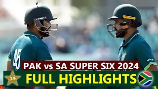 Cricket  Pakistan vs South Africa  Hong Kong Super Sixes  Semi Final [upl. by Notyal]