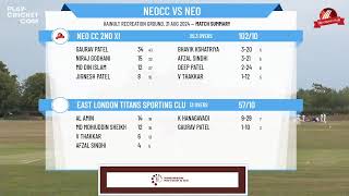 East London Titans Sporting Club 1st XI v Neo CC 2nd XI [upl. by Parshall]