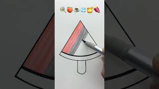 Satisfying creative painting 🍭🍑☕️🧊🍯🍠trendingshorts art drawing ytshorts viralshorts [upl. by Ylenats]