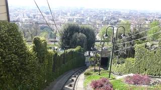 The Bergamo Funicular to the Upper Town Citta Alta [upl. by Wenonah836]