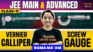 Vernier Caliper amp Screw Gauge Class 11  How to Use Least Count amp Zero Error Explained  KRD Madam [upl. by Aseiram]